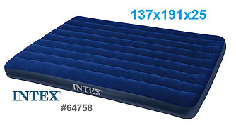 Надувной матрас кровать Intex 64758 (усиленный), 137х191х25