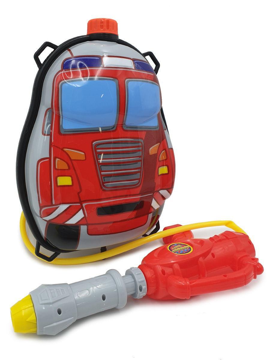 Водный пистолет с рюкзаком Пожарная машина детский водяной