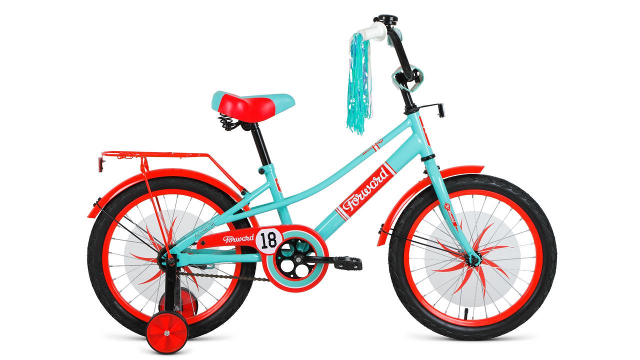 Велосипед детский Forward Azure 18" зеленый/красный