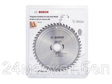 BOSCH Китай Диск пильный 200х32 мм 48 зуб. по дереву ECO WOOD BOSCH (твердоспл. зуб)