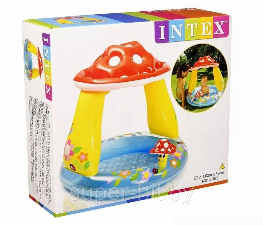 Надувной бассейн для детей INTEX 57114 Грибок 102 x 89 см - фото 3 - id-p151729334