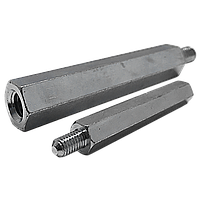 Стойка металлическая резьбовая h=15mm, d=8mm, с резьбой M5