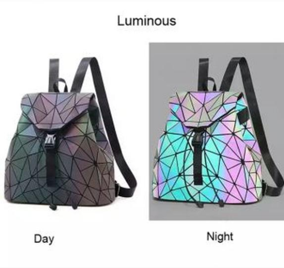 Светящийся неоновый рюкзак-сумка Хамелеон. Светоотражающий рюкзак - фото 7 - id-p151734200
