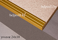 Накладка на ступень Д-1 24х10, цвет золото, 2,7 м, фото 1