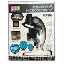 Детский Микроскоп Scientific Microscope  (с 3 объективами 1200х 400х 100х с контейнерами баночками и приборам), фото 2