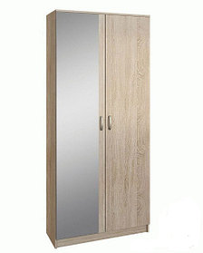 Шкаф 2 дверный с зеркалом Ольга 898 дуб сонома