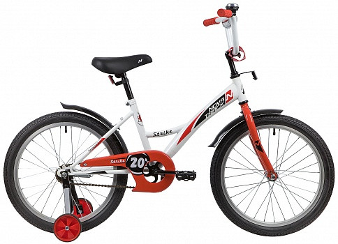 Велосипед детский Novatrack Strike 20" белый/красный
