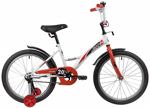 Велосипед детский Novatrack Strike 20" белый/красный - фото 1 - id-p91761831
