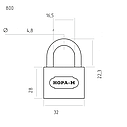 Замок навесной Нора-М ЗН 800-32 3кл. D=4.8мм, фото 2