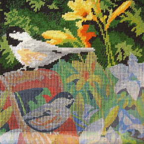 20068 Набор для вышивания "Chickadees & Lilies" (Синицы и лилии), фото 2