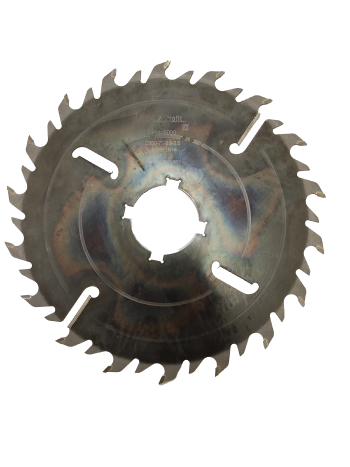 Пила дисковая WoodCraft®  350х75х3.8/2.5/(18z+18)+4 (КОСАЯ ЗАТОЧКА) (шпонка 13.5х7-4шт., под 90 град)