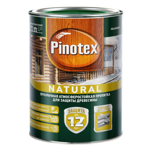 Пропитка для дерева PINOTEX Natural (пинотекс натурал) 1л