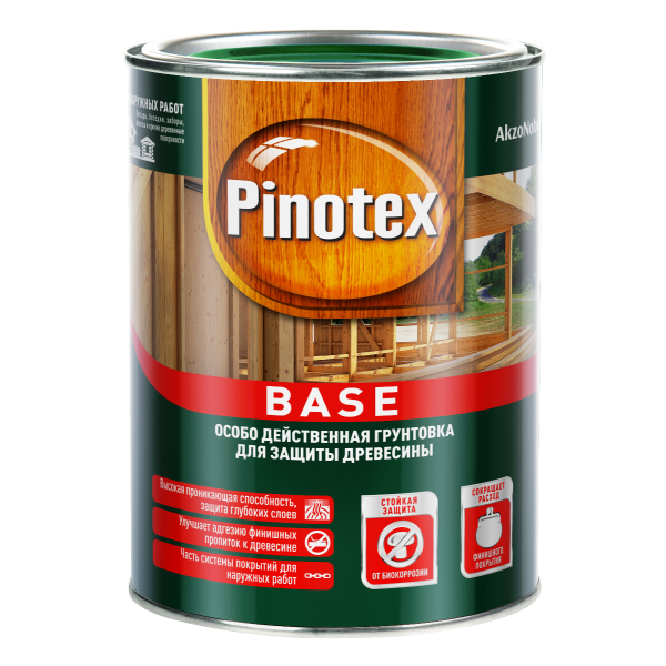 Грунт антисептик для дерева PINOTEX Base (пинотекс база) 1л