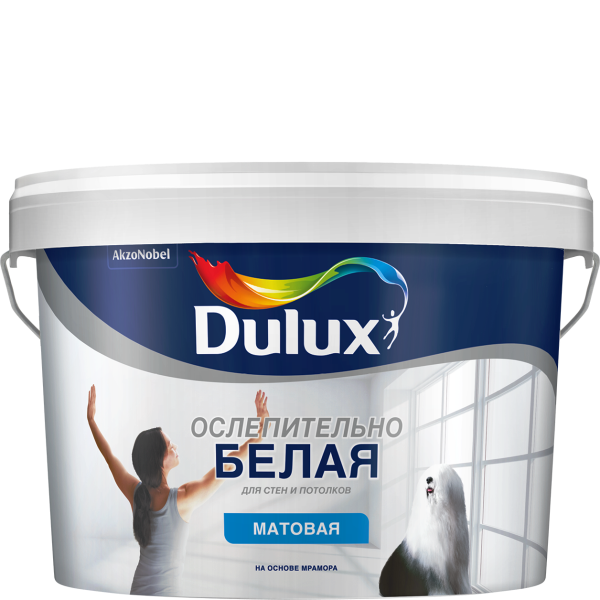 Краска DULUX Ослепительно Белая 5л матовая ссп