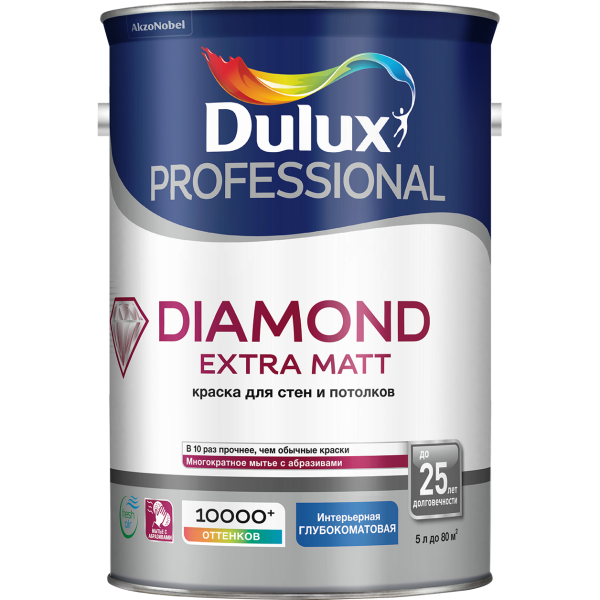 Краска DULUX TRADE Diamond Extra Matt 5л белая BW