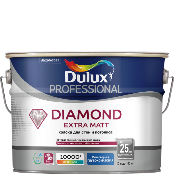Краска DULUX TRADE Diamond Extra Matt 10л белая BW