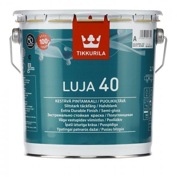 Краска TIKKURILA Luja 40 (тиккурила луя 40), базис А, 2,7 л