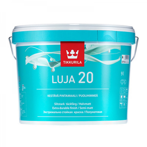 Краска TIKKURILA Luja 20 (тиккурила луя 20), базис А, 9 л