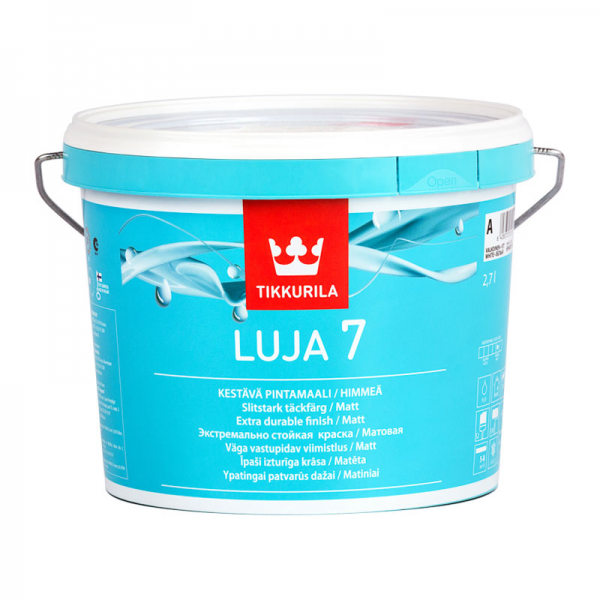 Краска TIKKURILA Luja 7 (тиккурила луя 7), базис А, 2,7 л