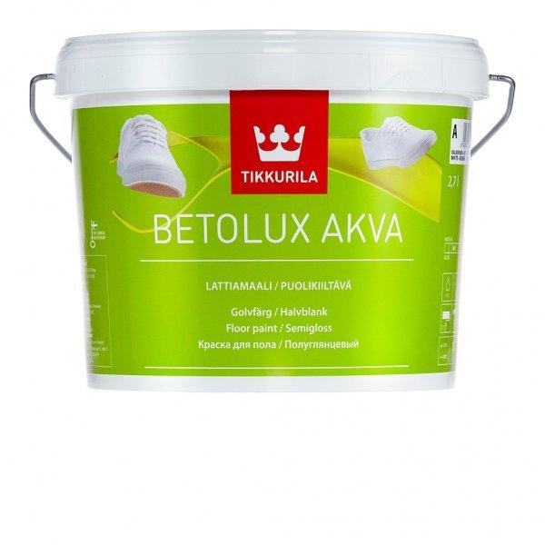 Краска TIKKURILA Betolux akva (тиккурила бетолюкс аква), база А, 9 л