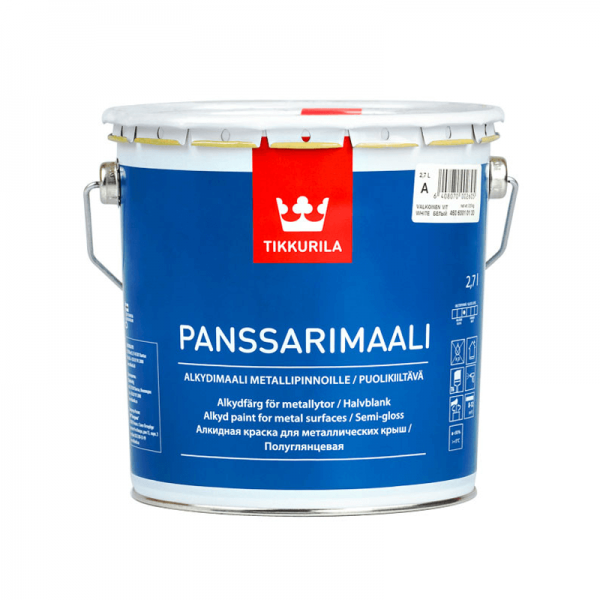 Краска TIKKURILA Panssarimaali (тиккурила панссаримаали), базис А, 9 л