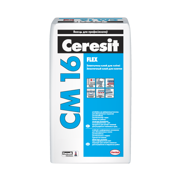 Ceresit CM16 (меш 5 кг) сухая эластичная облицовочная смесь для деформирующихся оснований