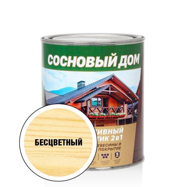 СОСНОВЫЙ ДОМ декор.-защитный состав (0,8л; 6шт) бесцветный