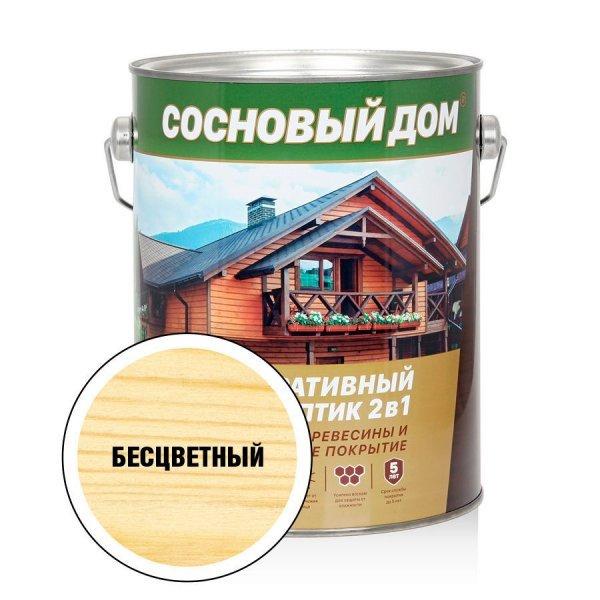 СОСНОВЫЙ ДОМ декор.-защитный состав (2,7л; 3шт) бесцветный