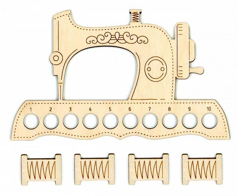 Органайзер для ниток «Швейная машинка» + 4 бобины - фото 1 - id-p151812690