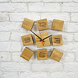 Часы из дуба "Кубики", фото 4