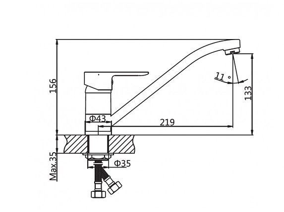 Смеситель для кухни (Lt) D35 AVLOR4-A359 AV Engineering, фото 2