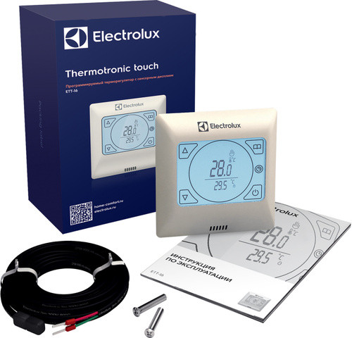 Терморегулятор теплого пола Electrolux Thermotronic Avantgarde ETA-16, бежевый - фото 3 - id-p151827188