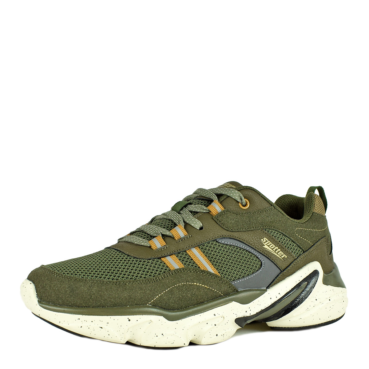 Кроссовки мужские Spotter арт.827261-Оливковый,р-ры:40-45