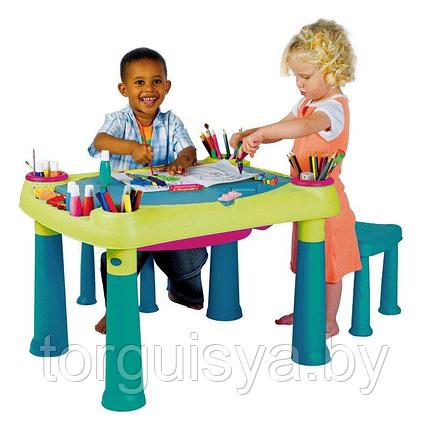 Стол Creative Play Table + 2 стула, бирюза/зеленый/красный, фото 2