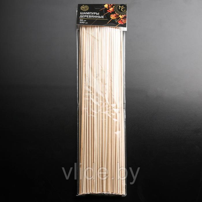 Набор шампуров деревянных Magistro, береза, 30×0,3 см, по 100 шт - фото 5 - id-p151848366