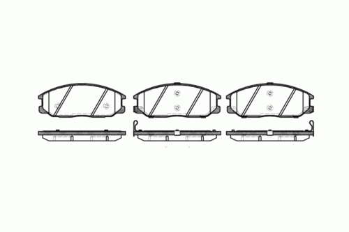 077112  REMSA  D11103M-01=FDB1605=223414 [5810126A30] !колодки дисковые п.\ Hyundai Santa Fe 2.4-2.0CDi 01>