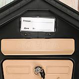 Ящик почтовый, пластиковый, «Элит», с замком, чёрный, фото 4