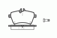 114400 REMSA 1144 00 колодки дисковые п.\ MB A-class W169 1.5-1.8CDi 04>