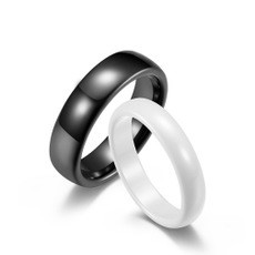 Парные кольца из керамики (Black-White)