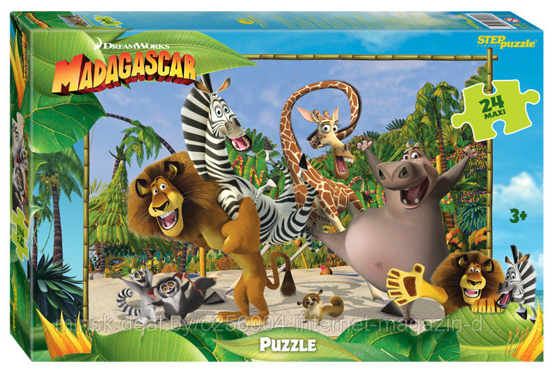 Мозаика "puzzle" maxi 24 "Мадагаскар - 3" (DreamWorks, Мульти)