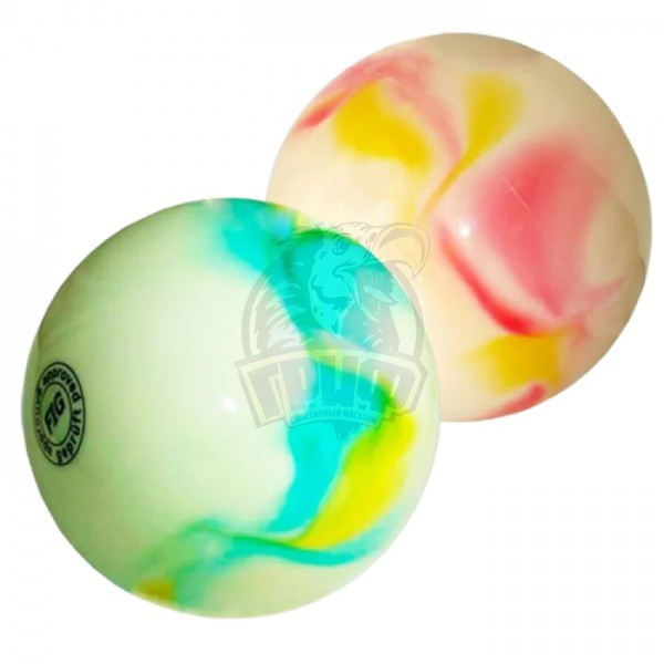 Мяч для художественной гимнастики Effea 190 мм (белый/желтый/розовый) (арт. 8280/F)