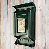 Ящик почтовый, пластиковый, «Декор», с замком, зелёный, фото 3