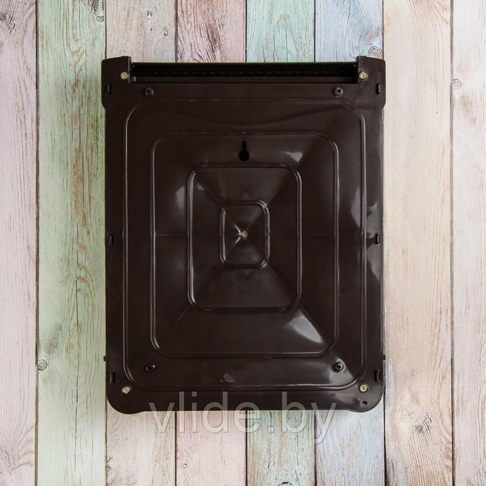 Ящик почтовый, пластиковый, «Декор», с замком, коричневый - фото 4 - id-p151886158
