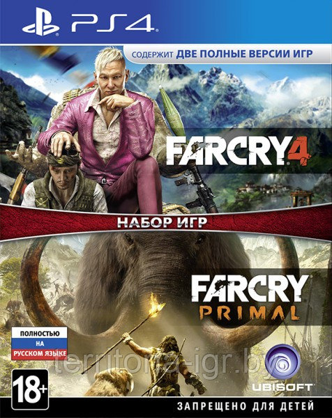 Комплект игр Far Cry 4 + Far Cry Primal PS4 (Русская версия) - фото 1 - id-p151903437