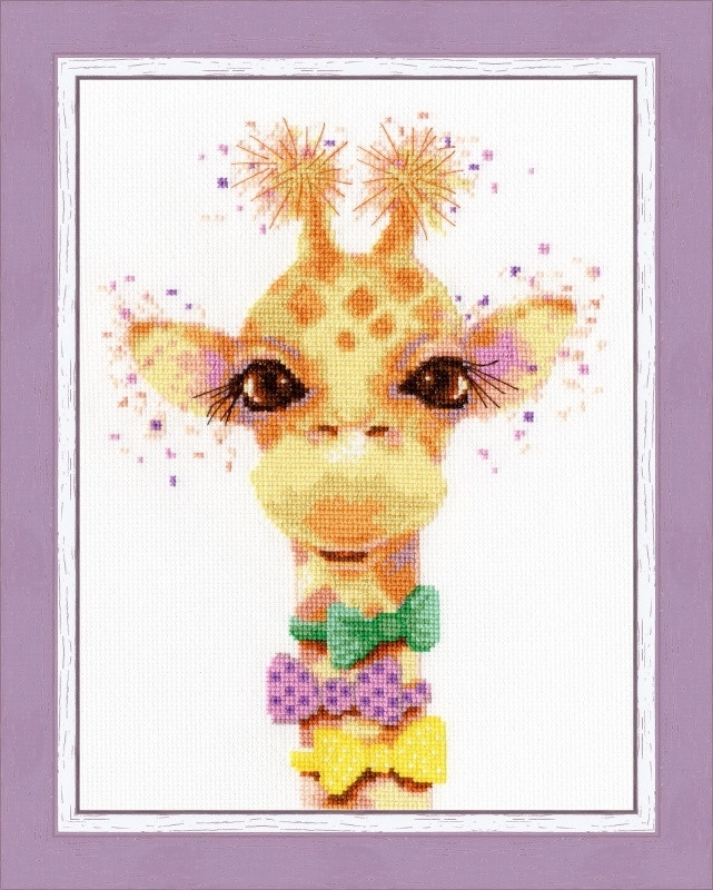Набор для вышивания крестом "Влюблённый жираф".
