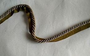 Шнур декоративный в зелено - золотом цвете