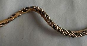 Шнур декоративный в бежево - зеленом цвете