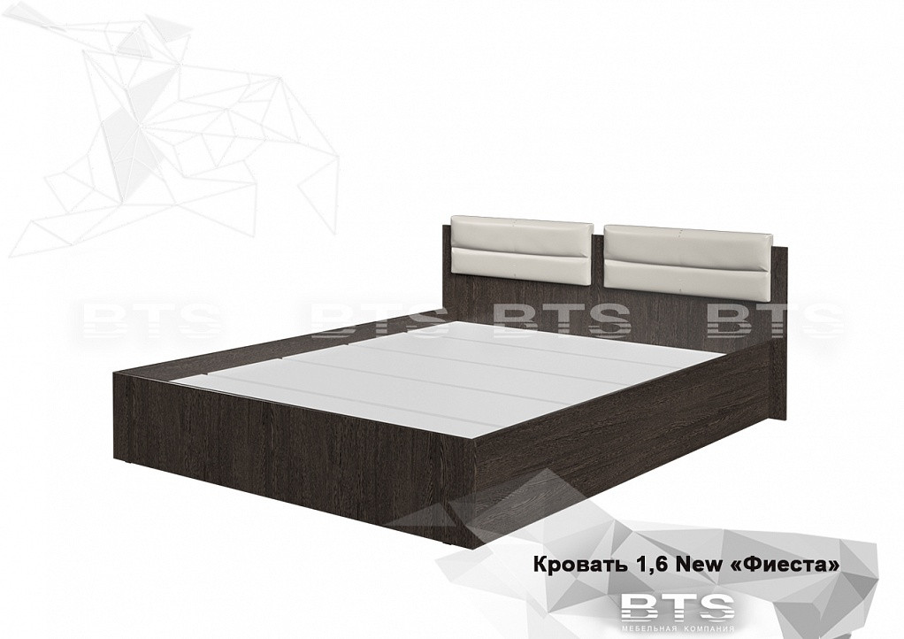 Кровать ФИЕСТА NEW 1,6 м. (Венге/ Лоредо) BTS - фото 3 - id-p151923472
