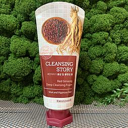 Пенка для умывания WELCOS Kwailnara Cleansing Story Deep Cleansing Foam Red Ginseng