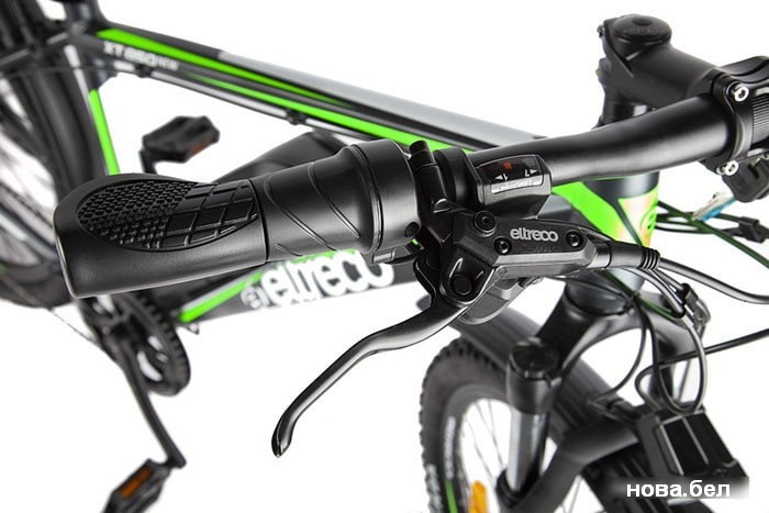 Электровелосипед Eltreco XT 850 New 2020 (черный/зеленый) - фото 4 - id-p151928265
